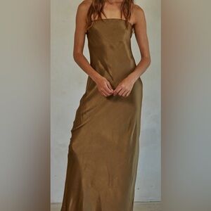 Large Genevieve Strapless Maxi Dress Bronze